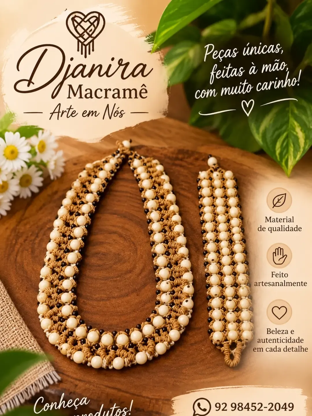 Colar de Sementes Naturais